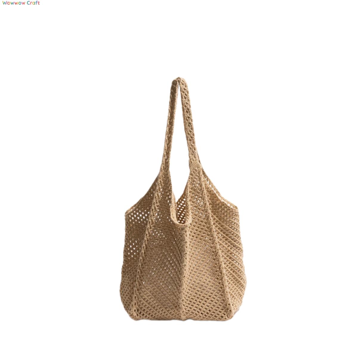 Shoulder Bags,Totes,Crochet Bags,Multicolor Crochet Mesh Tote - Beach Bag for Seaside Vacation